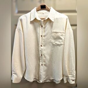 Unbranded Corduroy Textured Button Down Shirt-size XXL